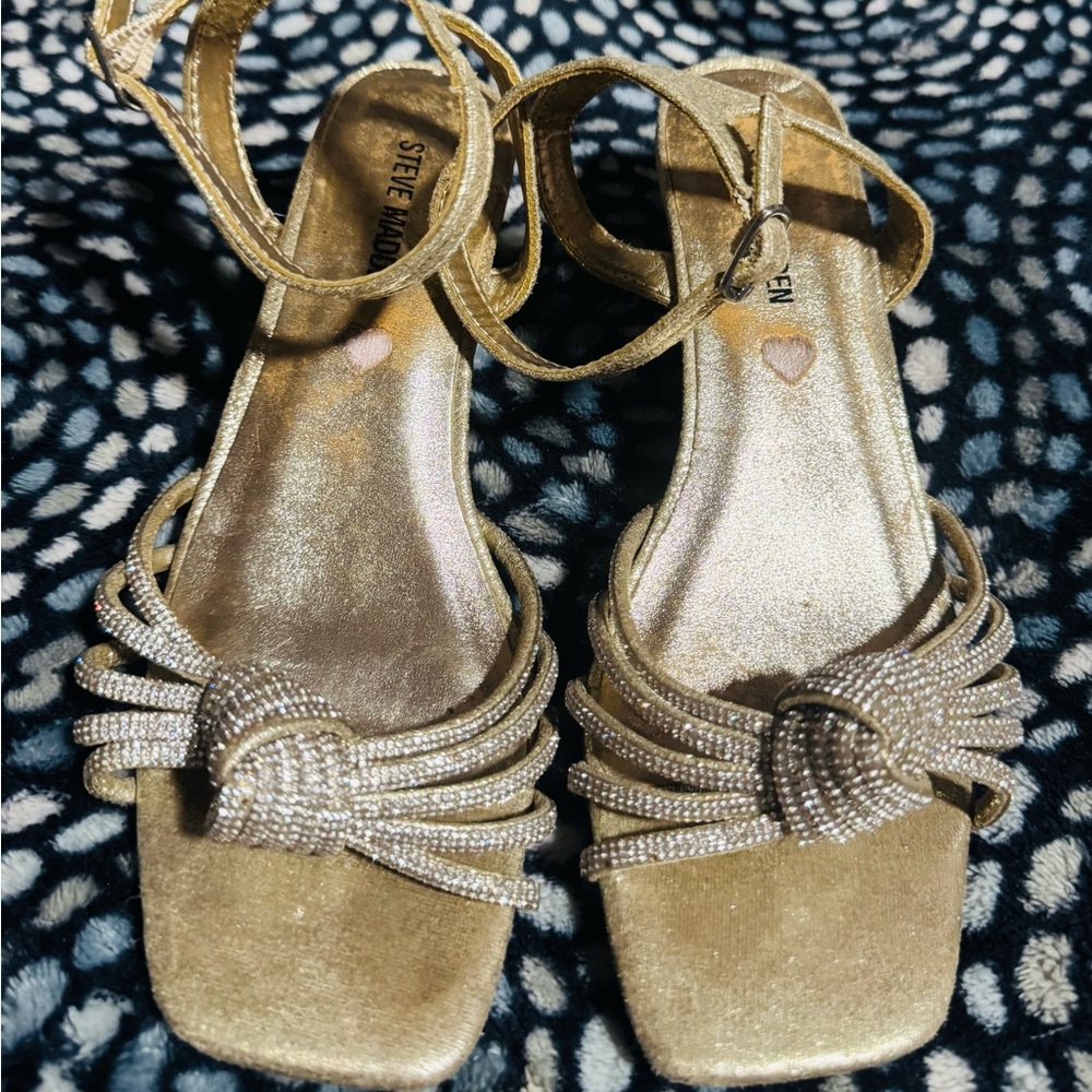 Steve Madden Gold Kids Sandals